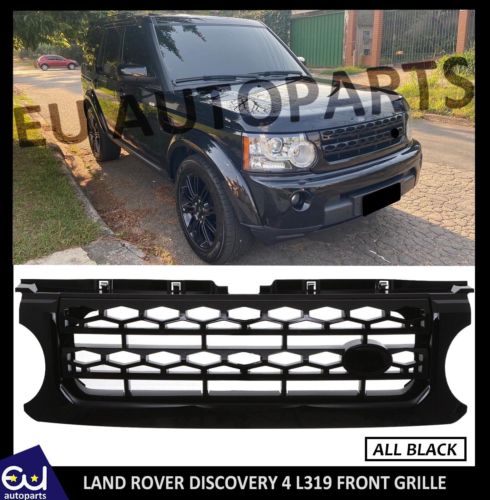 2014 Style Front Grille Gloss Black for Land Rover Discovery 4 2010-13